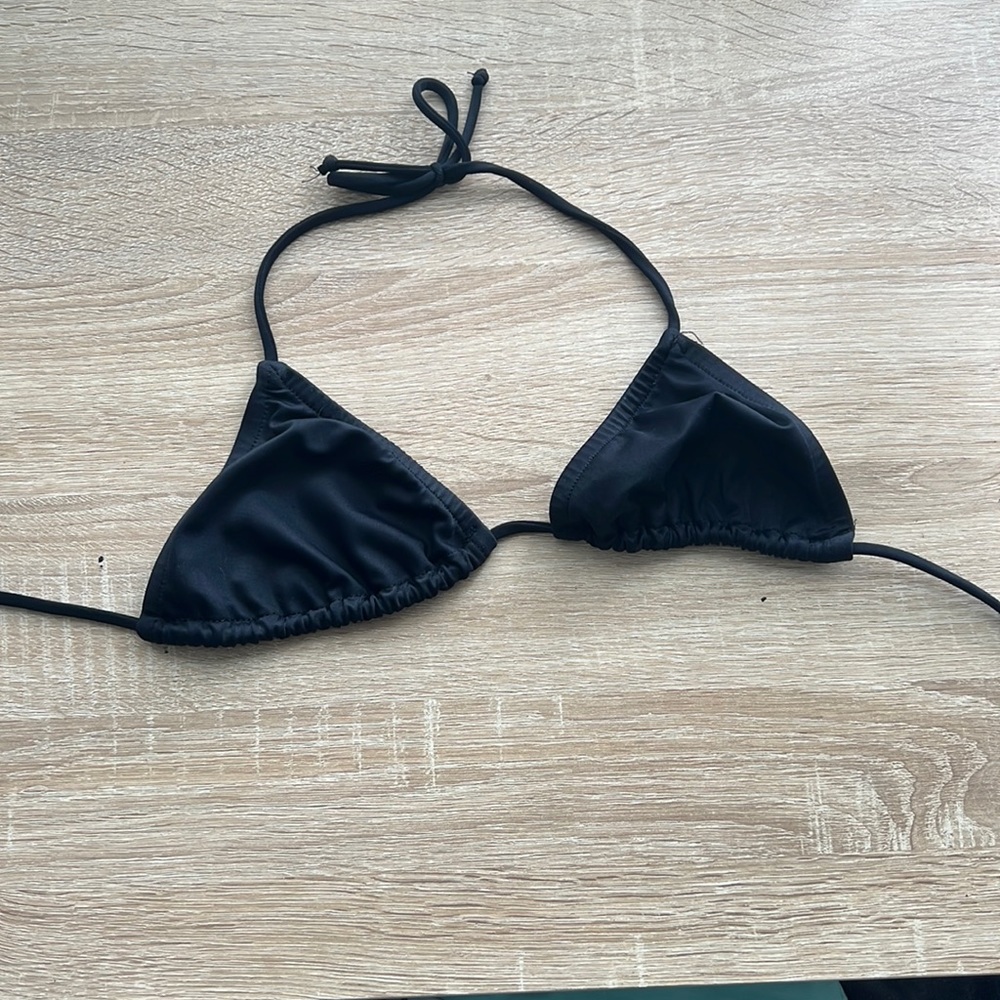 Basic black bikini top